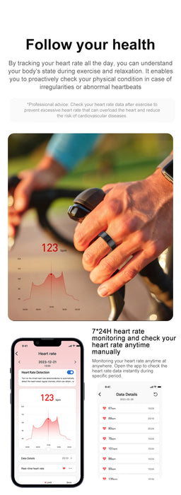 Smart Fitness Ring – Health Tracking with Sleep, Heart Rate & Gesture Control