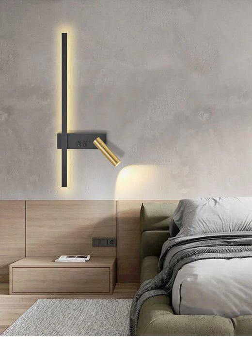 Nordic Modern LED Wall Lamp – Black & White Minimalist Design for Living Room & Bedroom - Samanta Factory