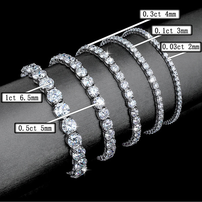 Moissanite Vintage Bracelet – 925 Sterling Silver Unisex Jewelry - Samanta Factory
