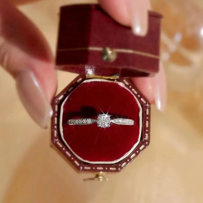 Moissanite Bridal Ring Set – D Color VVS1 Diamond-Tested Shine