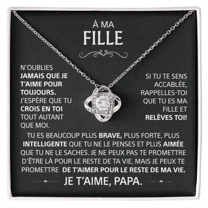 Heart Knot Pendant Necklace – Sparkling Zircon Gift for Daughters SF