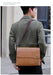Men’s Business Satchel Bag – Slim PU Leather Shoulder Bag SF