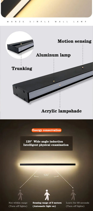 Motion Sensor LED Wall Lamp – Waterproof IP65 Outdoor Lighting for Porch, Garden & Villa - Samanta Factory