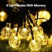 Solar Crystal Globe String Lights – 60 LED Waterproof Fairy Lights with 8 Lighting Modes - Samanta Factory