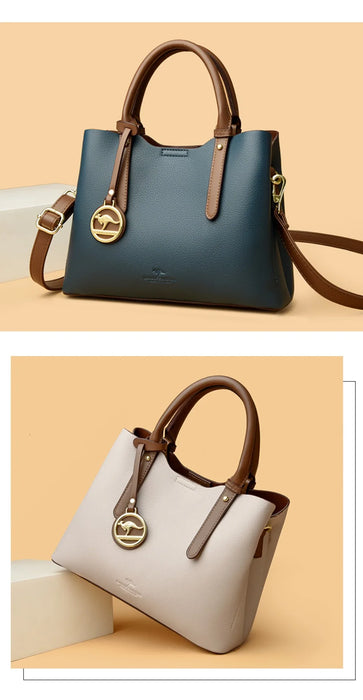 Soft PU Leather Handbag for Women – Luxury Designer Shoulder Tote - Samanta Factory