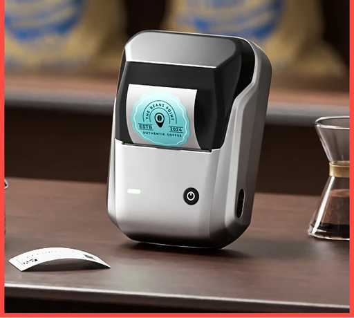 Portable Bluetooth thermal label printer for adhesive business and organization labels