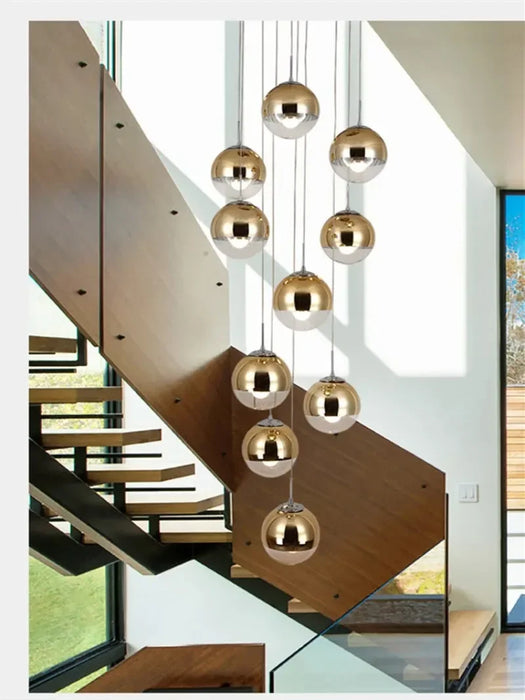 Glass Pendant Light – Mirror Finish with E27 LED Compatibility - Samanta Factory