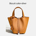 Cowhide Leather Bucket Bag – Soft Fashion for Four Seasons SF