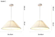 Fabric Pendant Light – Nordic Designer Style with Dimmable LED - Samanta Factory