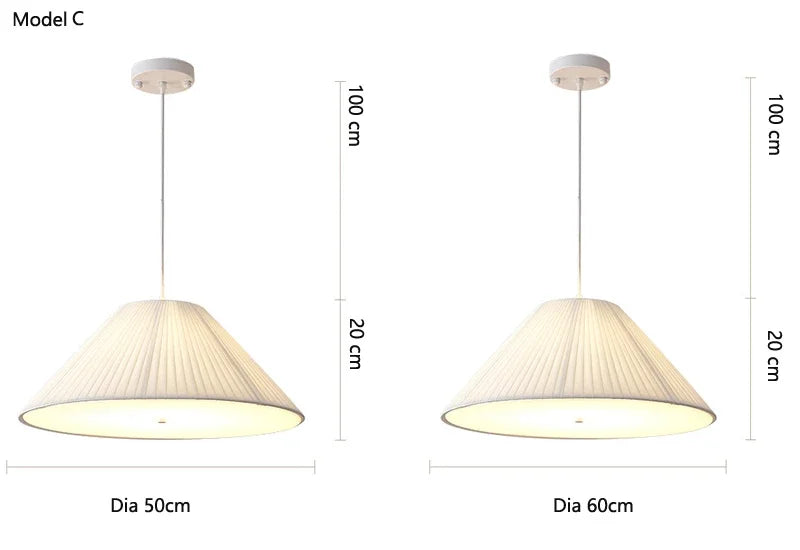 Fabric Pendant Light – Nordic Designer Style with Dimmable LED - Samanta Factory