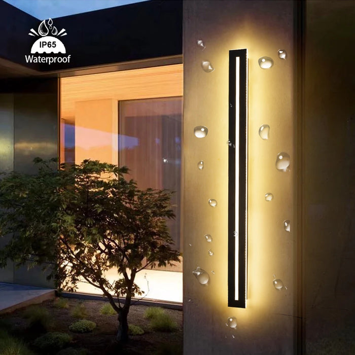 Waterproof LED Wall Sconce – IP65 Long Outdoor Light for Garden & Exterior Decor