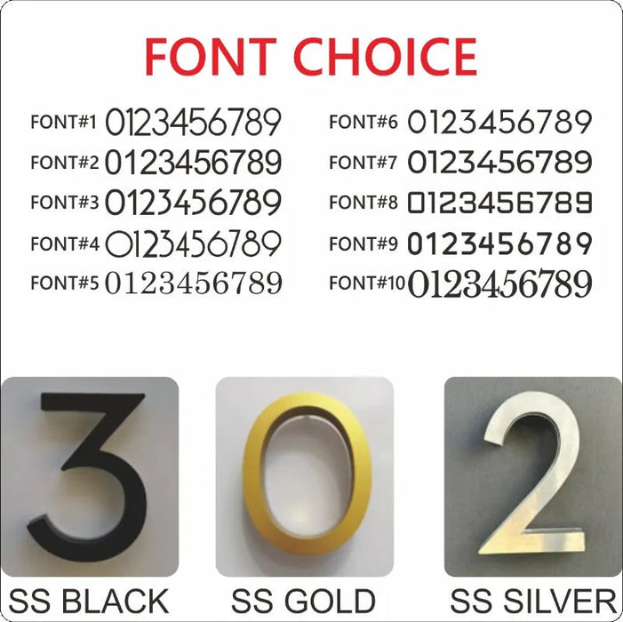 LED House Numbers – Backlit Stainless Steel Address Sign SF