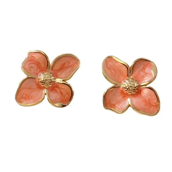 Stud Earrings – Vintage Petal Design in Stainless Steel SF