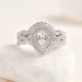 Sterling Silver Bridal Ring Set – Pear Cut Zircon Elegance SF
