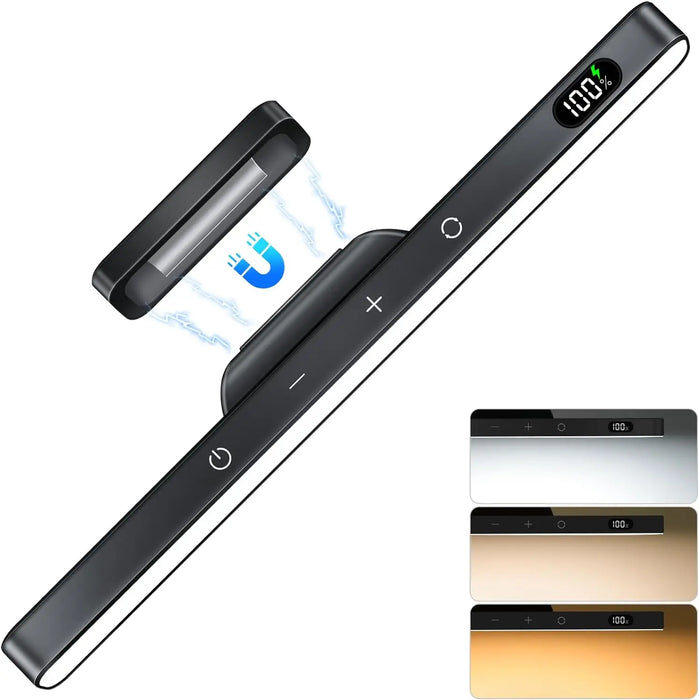 Rechargeable LED Night Light Bar – 3 Color Modes, Touch & Remote Control, Magnetic USB Desk Lamp - Samanta Factory