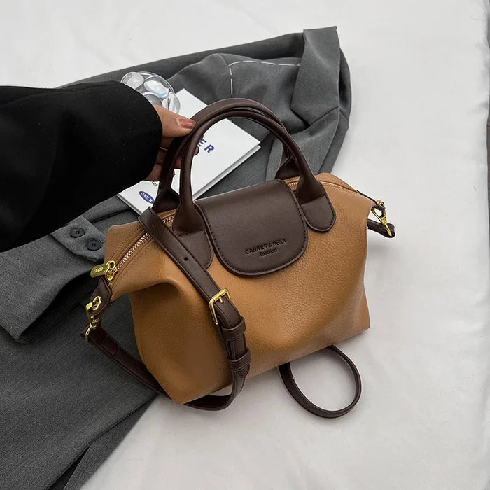 Compact Unisex Barrel-Shaped Crossbody Bag with Modern Flap Design - Samanta Factory