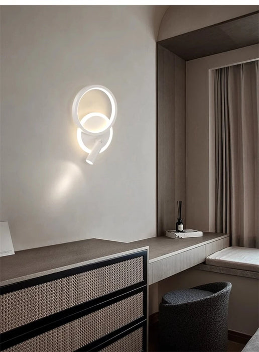 Bedside Lamp Modern Simple Creative Living Room Background Wall Stairwell Wall Lamp Nordic Network Red Corridor Wall Light - Samanta Factory