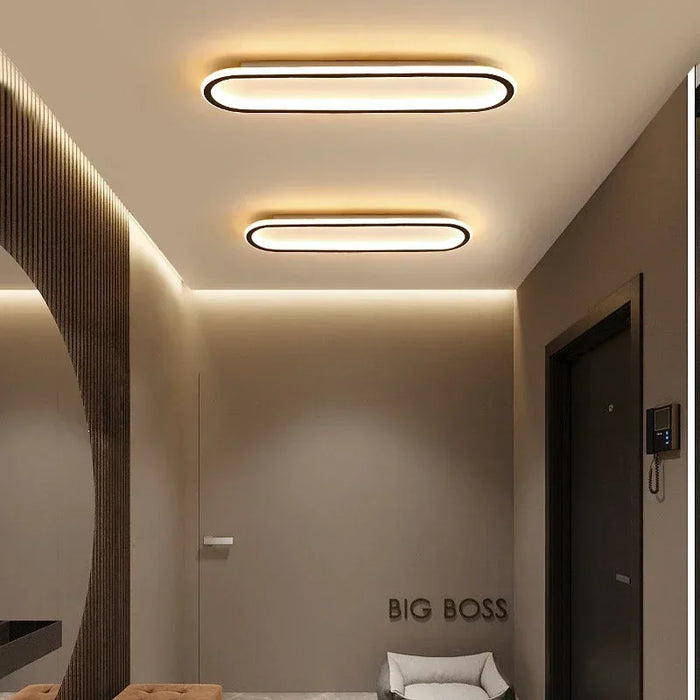 Modern LED Ceiling Light – Long Surface-Mounted Fixture with Dimmable Brightness - Samanta Factory