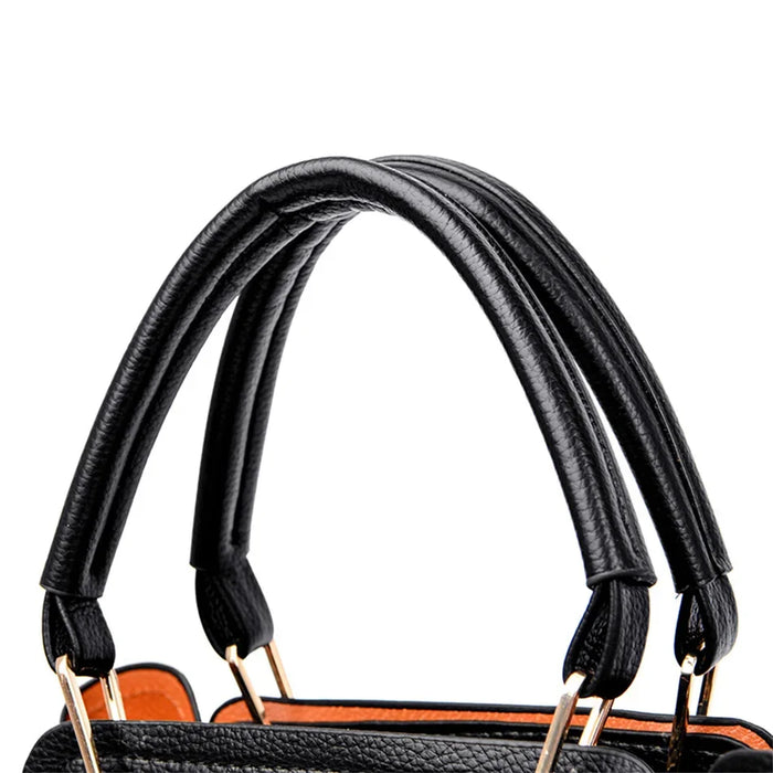 Women’s Soft PU Leather Handbag – Fashionable Casual Tote with Sequined Detail - Samanta Factory