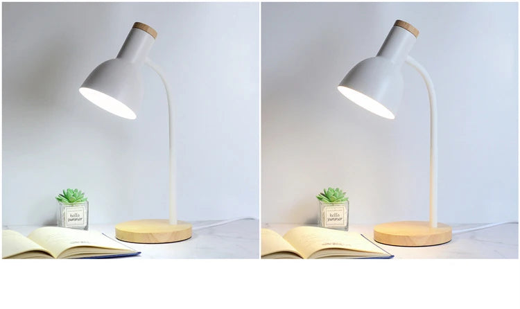 Wooden Desk Lamp – Elegant Design with E27 Socket for Soft, Eye-Friendly Lighting - Samanta Factory