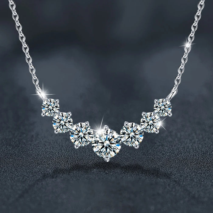 Moissanite Pendant Necklace – D Color VVS1 Sparkle in 925 Sterling Silver