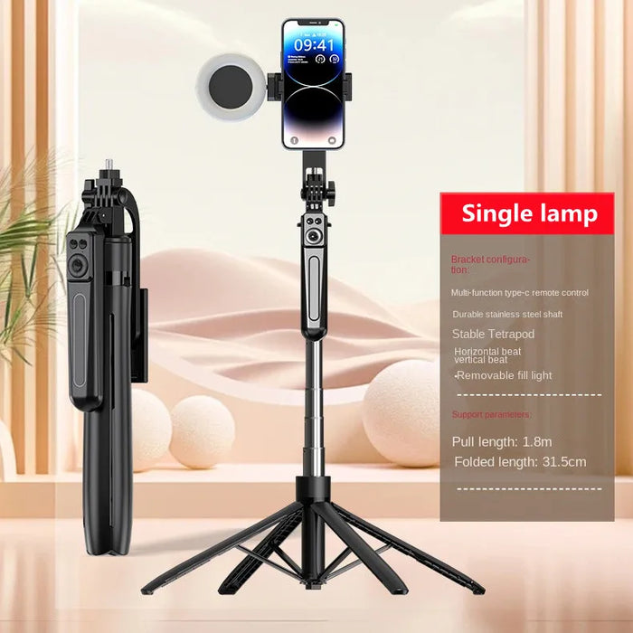 Bluetooth Selfie Stick Tripod – Lightweight 180cm Extendable with Remote for iOS & Android