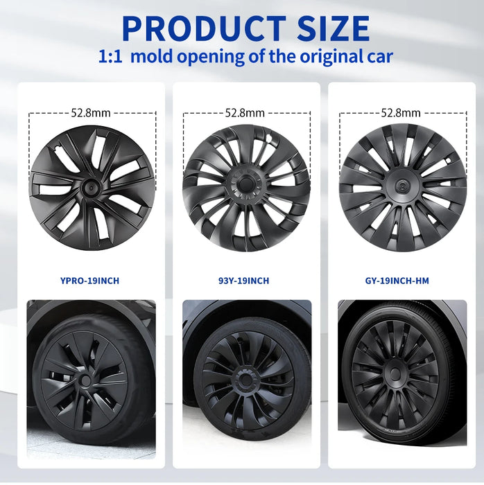 HL 19 Inch Hub Cap for Tesla Model Y 2020-2023 Wheel Hubcap Performance Replacement Wheel Cap Full Rim Cover Accessories - Samanta Factory