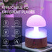 Mushroom Rain Cloud Humidifier – 7-Color LED & Aromatherapy Diffuser for Relaxation & Skin Hydration - Samanta Factory