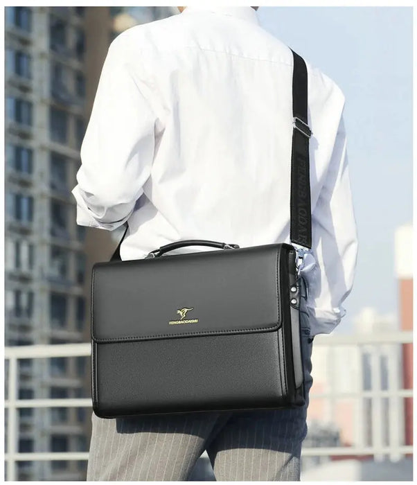 Men’s PU Leather Briefcase for Daily Business