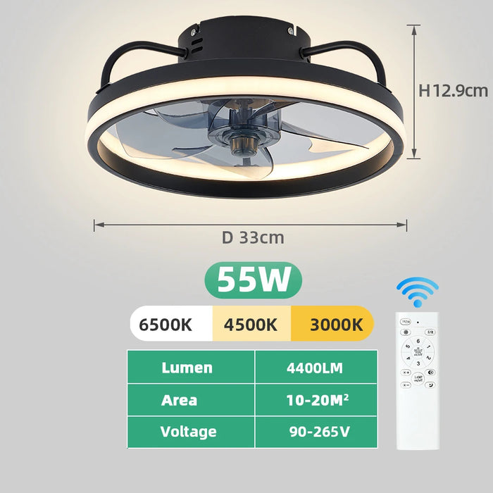 Smart Ceiling Fan with Light – Remote Controlled Modern LED Ceiling Fixture