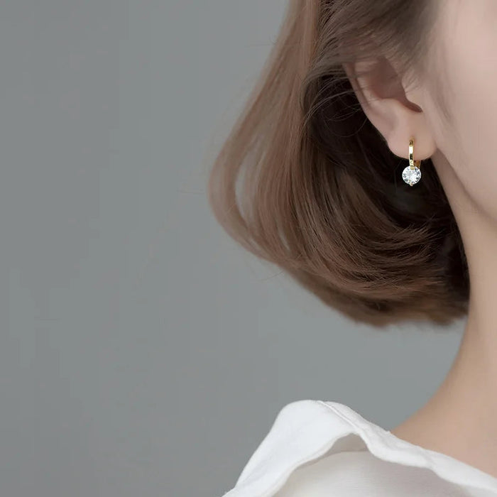 Moissanite Hoop Earrings – 1.0CT VVS1 D-E Color Sterling Silver SF