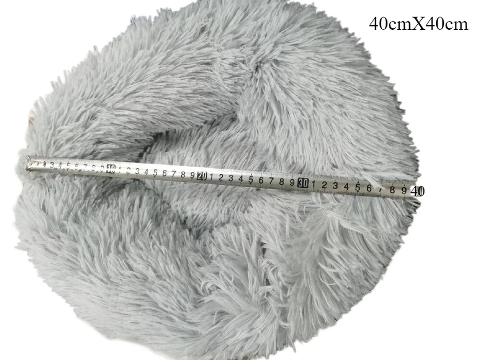 Plush Cat & Dog Nest Bed – Warm, Washable & Fluffy for Winter Comfort