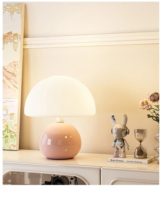 Modern LED Table Lamp – Dimmable Frosted Glass Shade - Samanta Factory