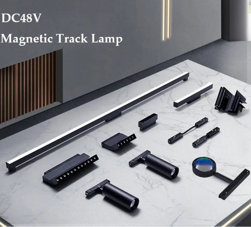Modern magnetic LED track light with OSRAM LED and aluminum body for flexible modular lighting design