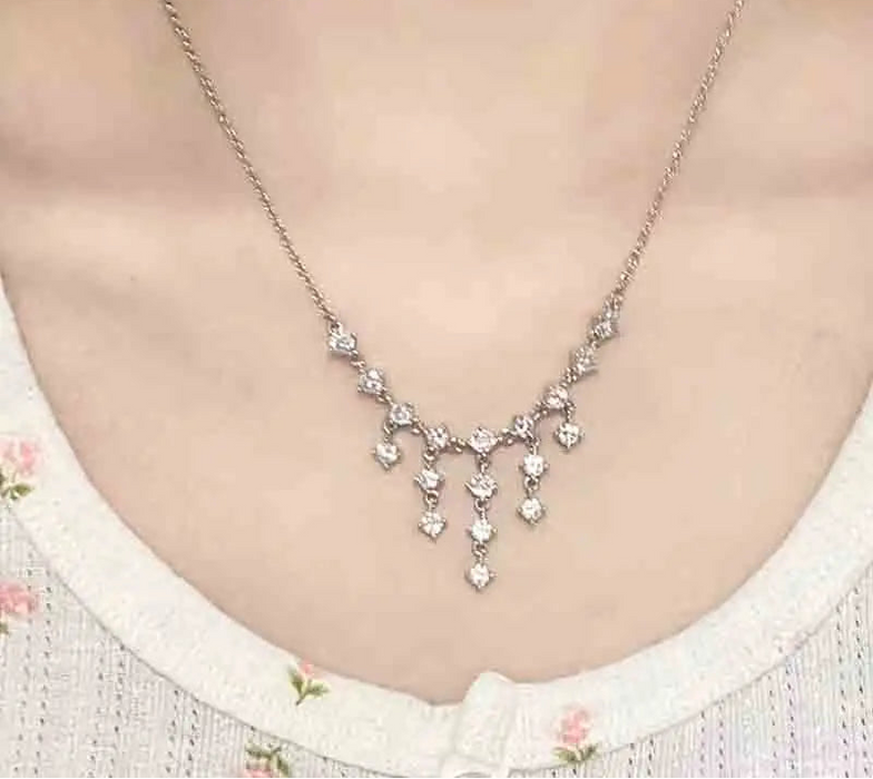 Moissanite Pendant Necklace – Certified 925 Sterling Silver Elegance SF