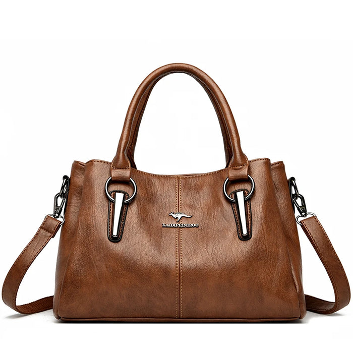 Casual Tote Shoulder & Crossbody Bag – Versatile, Soft PU Leather with Sequined Design - Samanta Factory