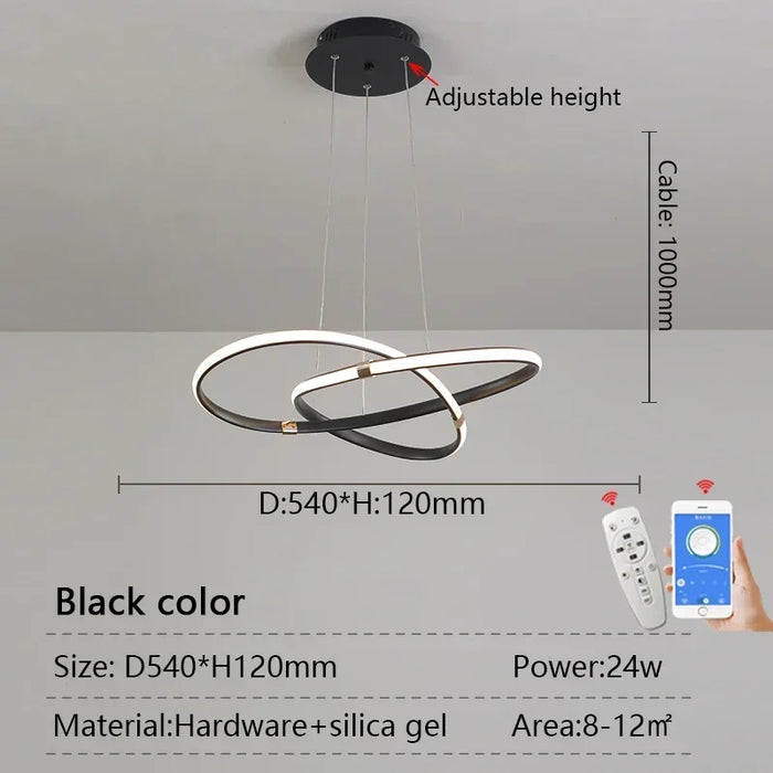 Modern E27 Alloy Pendant Light – Black & Gold LED Ceiling Fixture - Samanta Factory