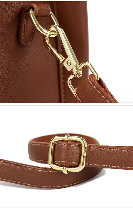 Designer Inspired PU Leather Shoulder Bag – Luxury Casual Tote for Women - Samanta Factory