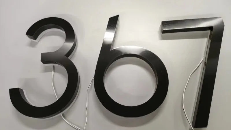 LED House Numbers – Backlit Stainless Steel Address Sign SF