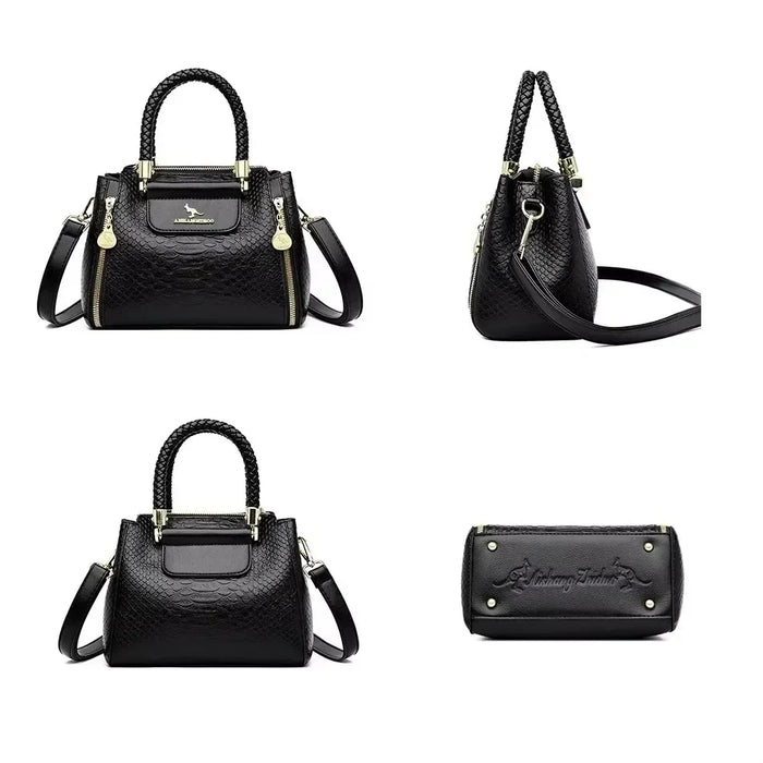 High-Quality PU Leather Handbag for Women – Animal Print Casual Tote, Versatile Fashion Bag - Samanta Factory
