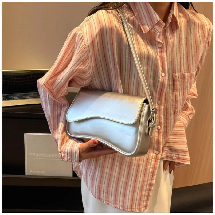 Women’s PU Saddle Bag – Stylish Hasp Closure & Interior Zipper Pocket - Samanta Factory