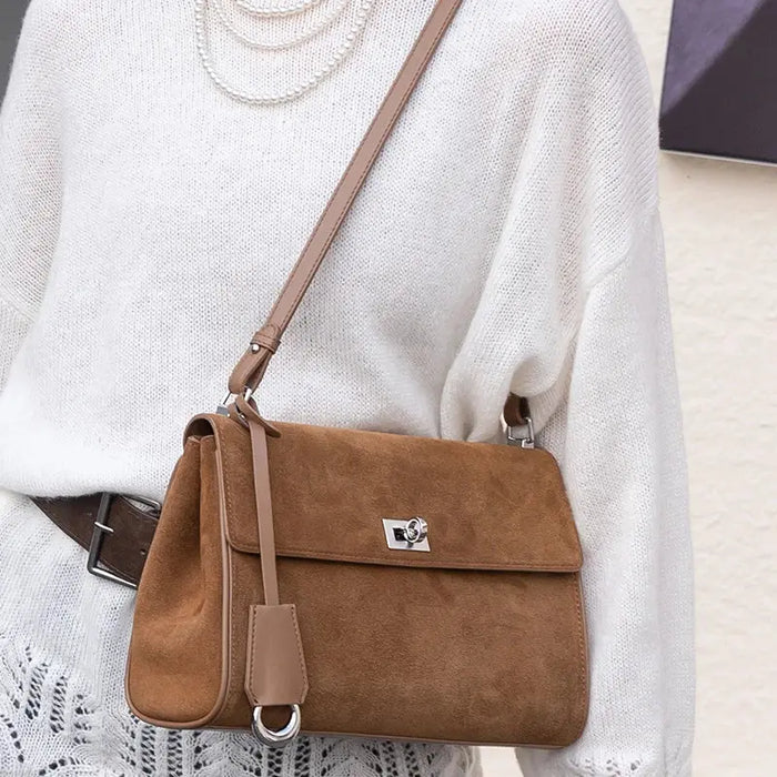 Leather Shoulder Bag - Soft Casual Tote SF