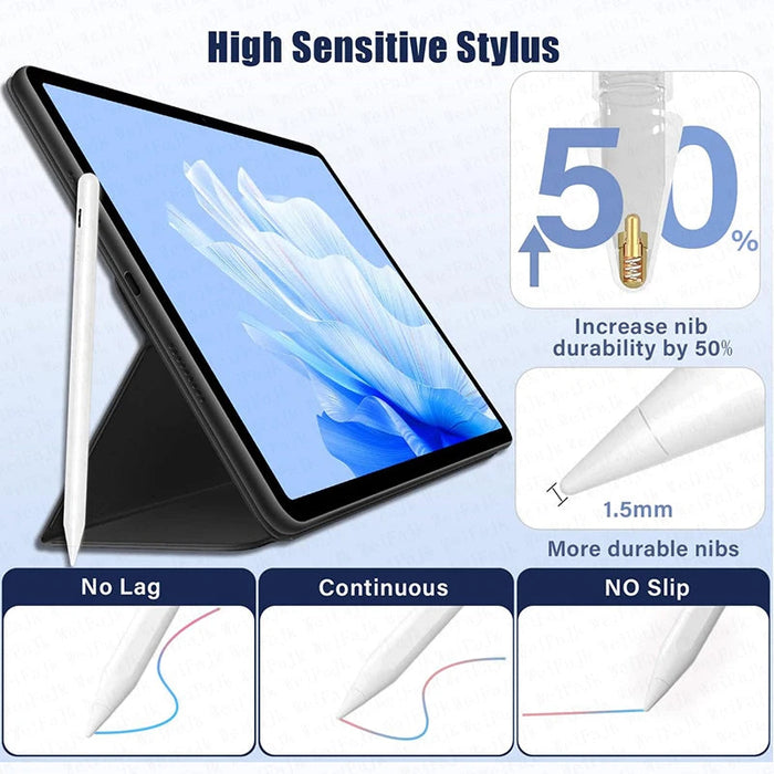 iPad Stylus Pen – Magnetic Tilt Sensitive Palm Rejection Pencil for iPad Pro Air Mini SF