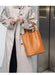 Bucket Bag – Soft Versatile Leather Shoulder Handbag for Women - Samanta Factory
