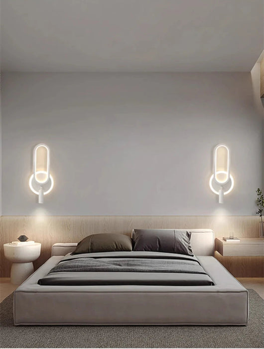 Bedside Lamp Modern Simple Creative Living Room Background Wall Stairwell Wall Lamp Nordic Network Red Corridor Wall Light - Samanta Factory