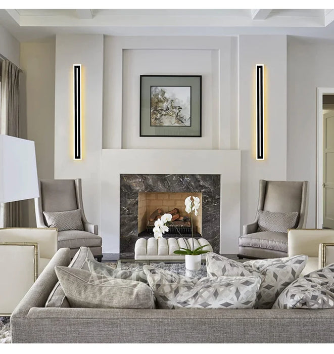 Outdoor LED Wall Light – Waterproof IP65 Long Strip Sconce for Porch & Courtyard