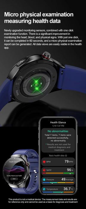 Health Smartwatch – Advanced ECG & Body Composition Analysis SF