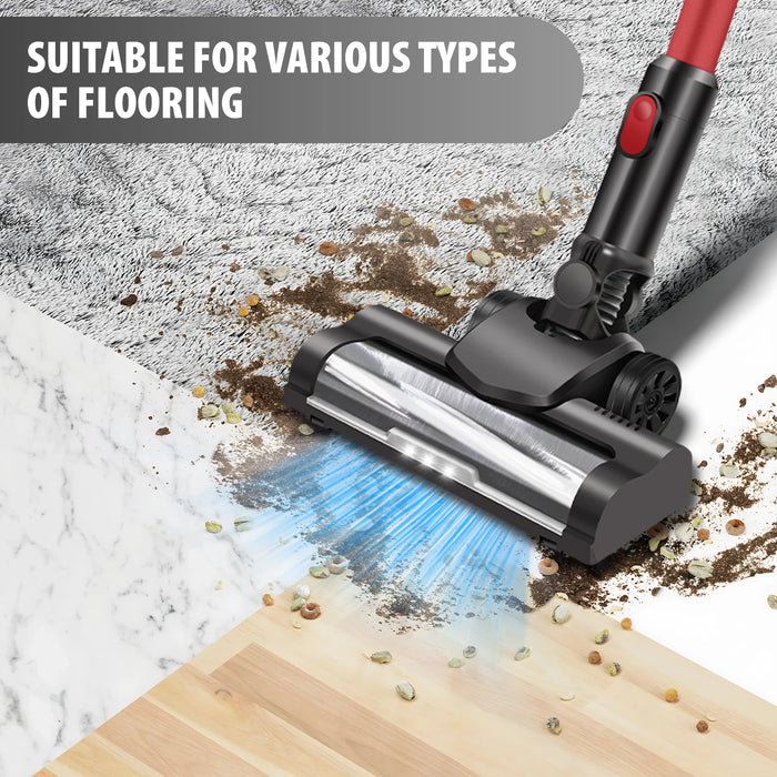 Cordless Vacuum Cleaner – 6-in-1 Stick Vacuum with 15kPa Suction & LED Searchlight