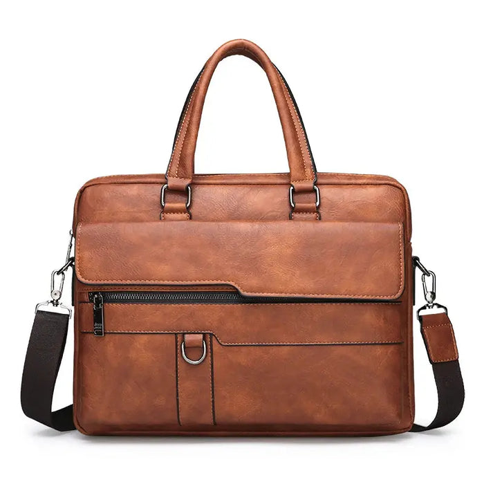 Men’s Business Briefcase – PU Leather Office Work Bag SF