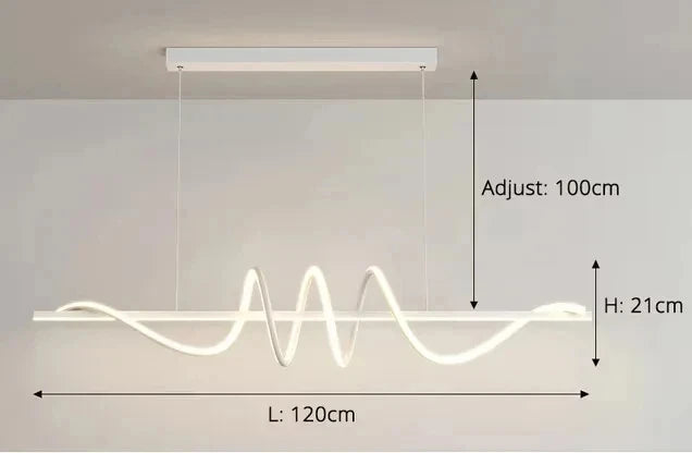 Contemporary Aluminum & Acrylic Pendant Chandelier with Adjustable Brightness & Remote - Samanta Factory
